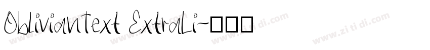 OblivianText ExtraLi字体转换